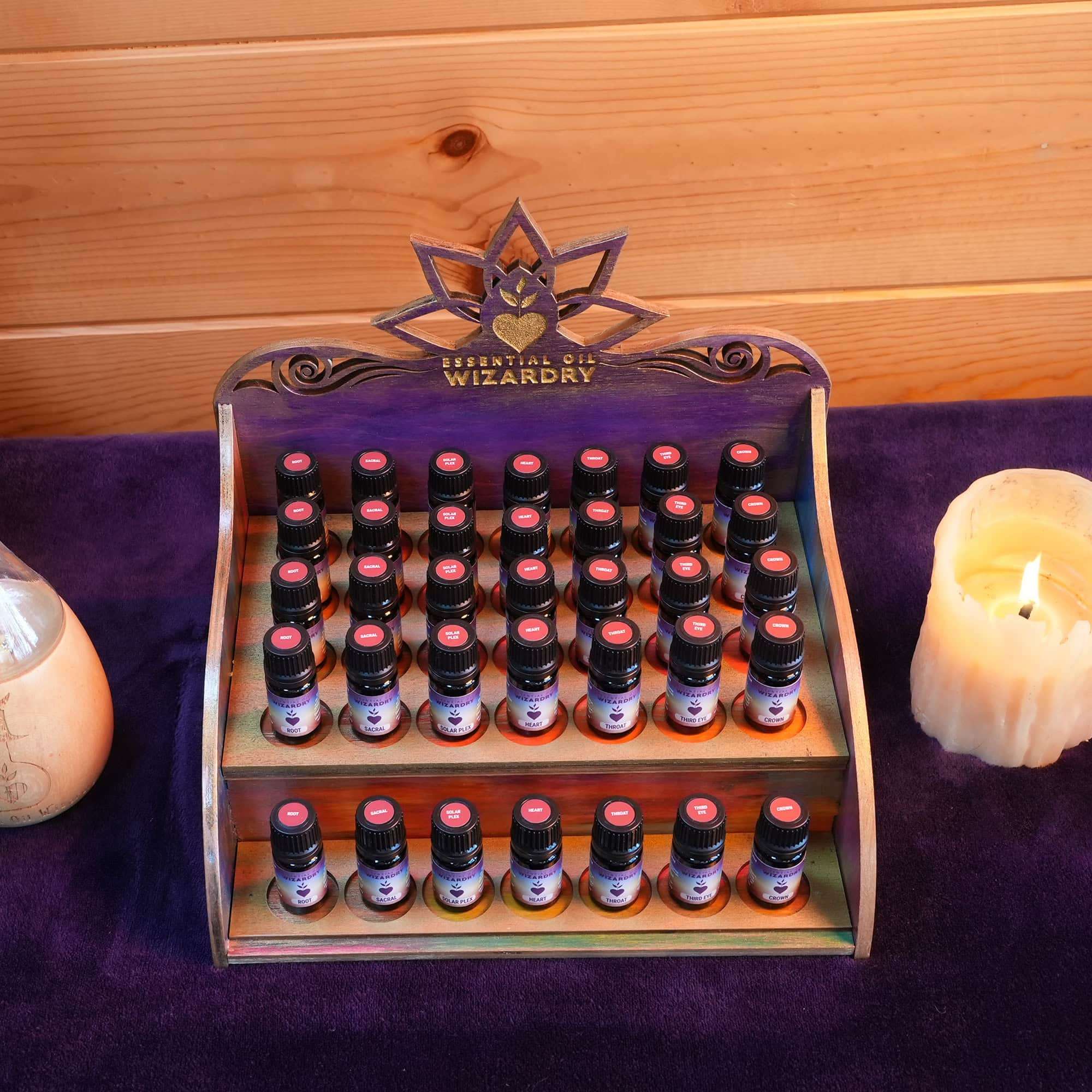 display case chakras top view