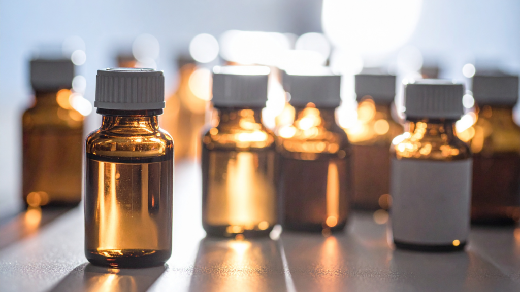 Amber Essential Oil Bottles Aging Over Time