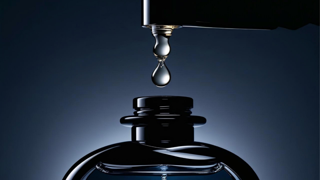 Blue Lotus Tincture Dropper Above Bottle