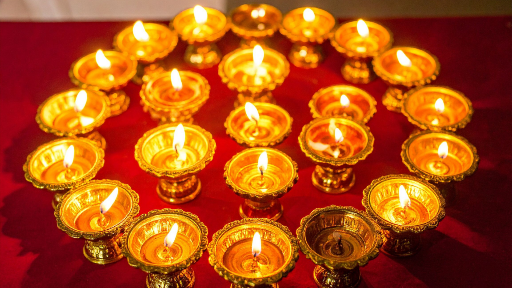 Glowing Candles For Blue Lotus Rituals